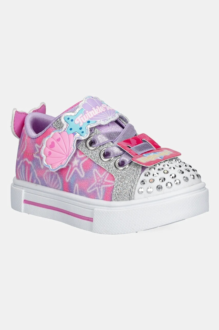 Detské tenisky Skechers TWINKLE SPARKS fialová farba, 314824N