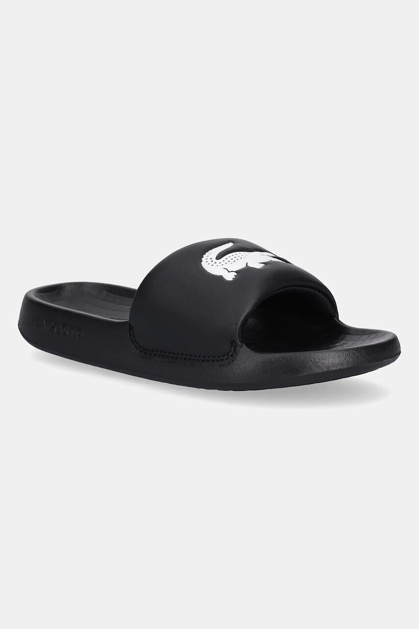 Šľapky Lacoste SERVE SLIDE 1.0 čierna farba, na platforme, 49CFA0022