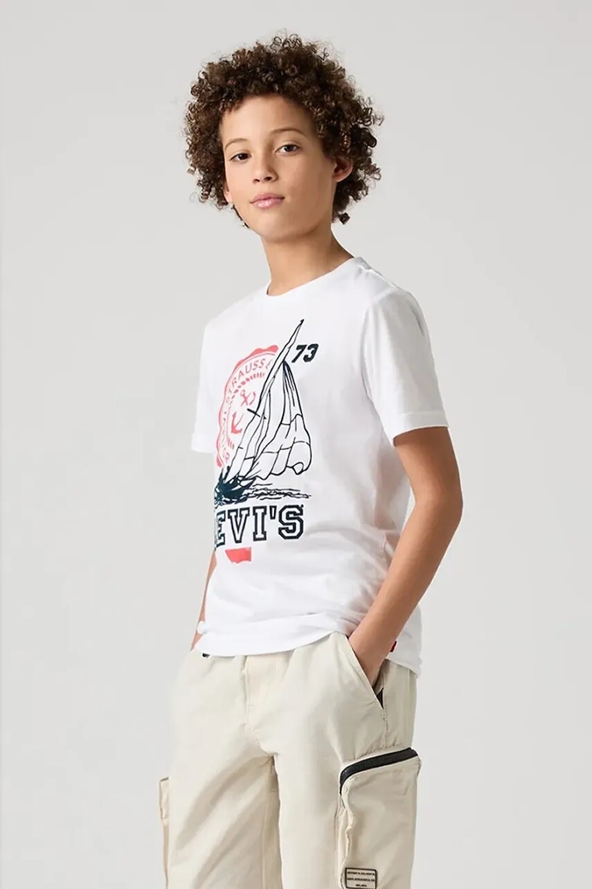 Tričko Levi's COASTAL CLUB TEE biela farba, s potlačou, 9EM281