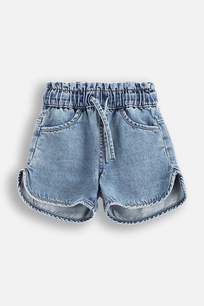 Šortky Coccodrillo tmavomodrá farba, nastaviteľný pás JEANS COLLECTION GIRL