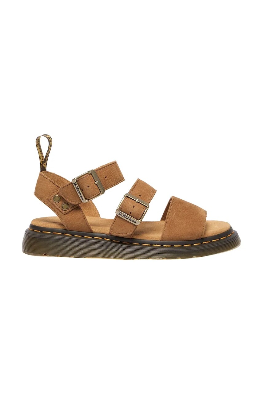 Nubukové sandále Dr. Martens Gryphon hnedá farba, DM40625200