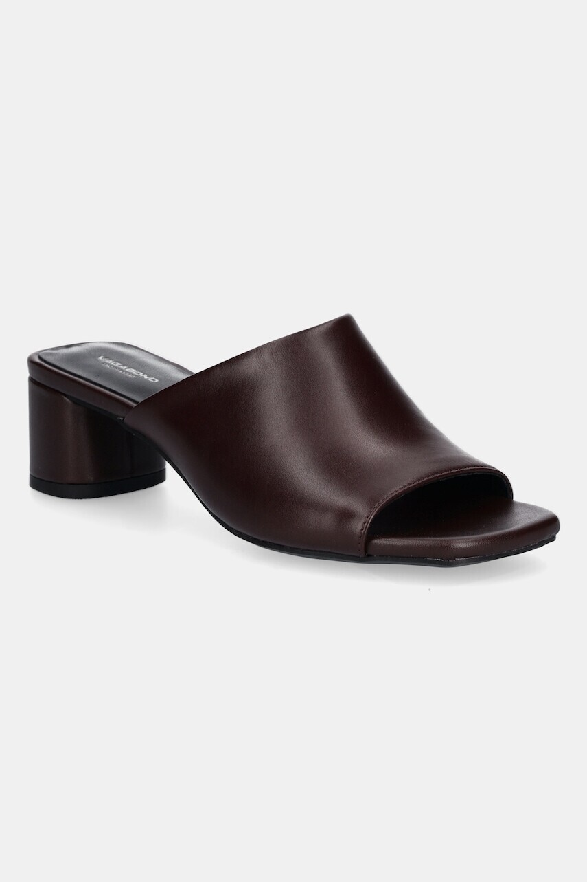 Kožené šľapky Vagabond Shoemakers PIPER bordová farba, na podpätku, 5921-201-38