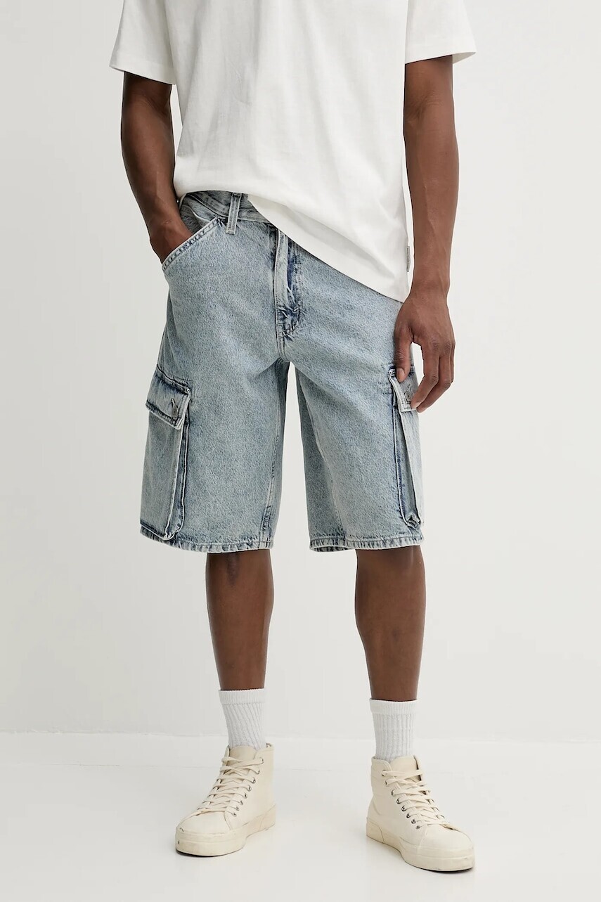 Rifľové krátke nohavice Levi's 478 BAGGY CARGO SHORTS 001GU