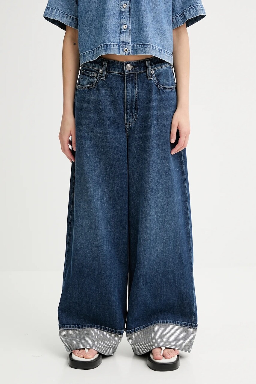 Bavlnené rifle Rag & Bone WDD25P1010RGDJ