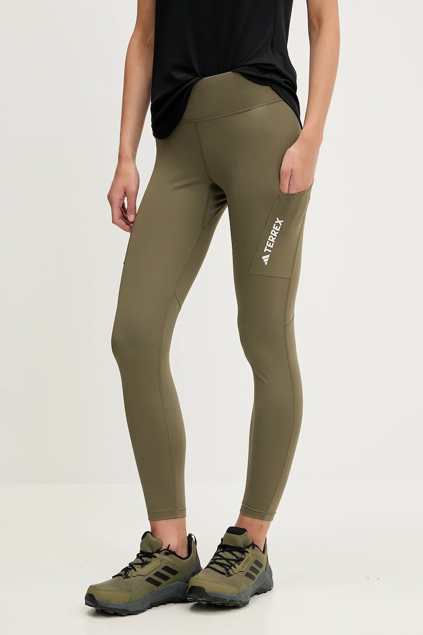 Legíny adidas TERREX Multi zelená farba, jednofarebné, JF1267