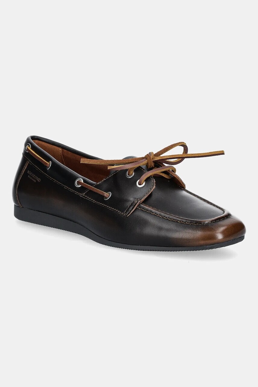 Kožené mokasíny Vagabond Shoemakers HILLARY hnedá farba, na plochom podpätku, 5925-418-33