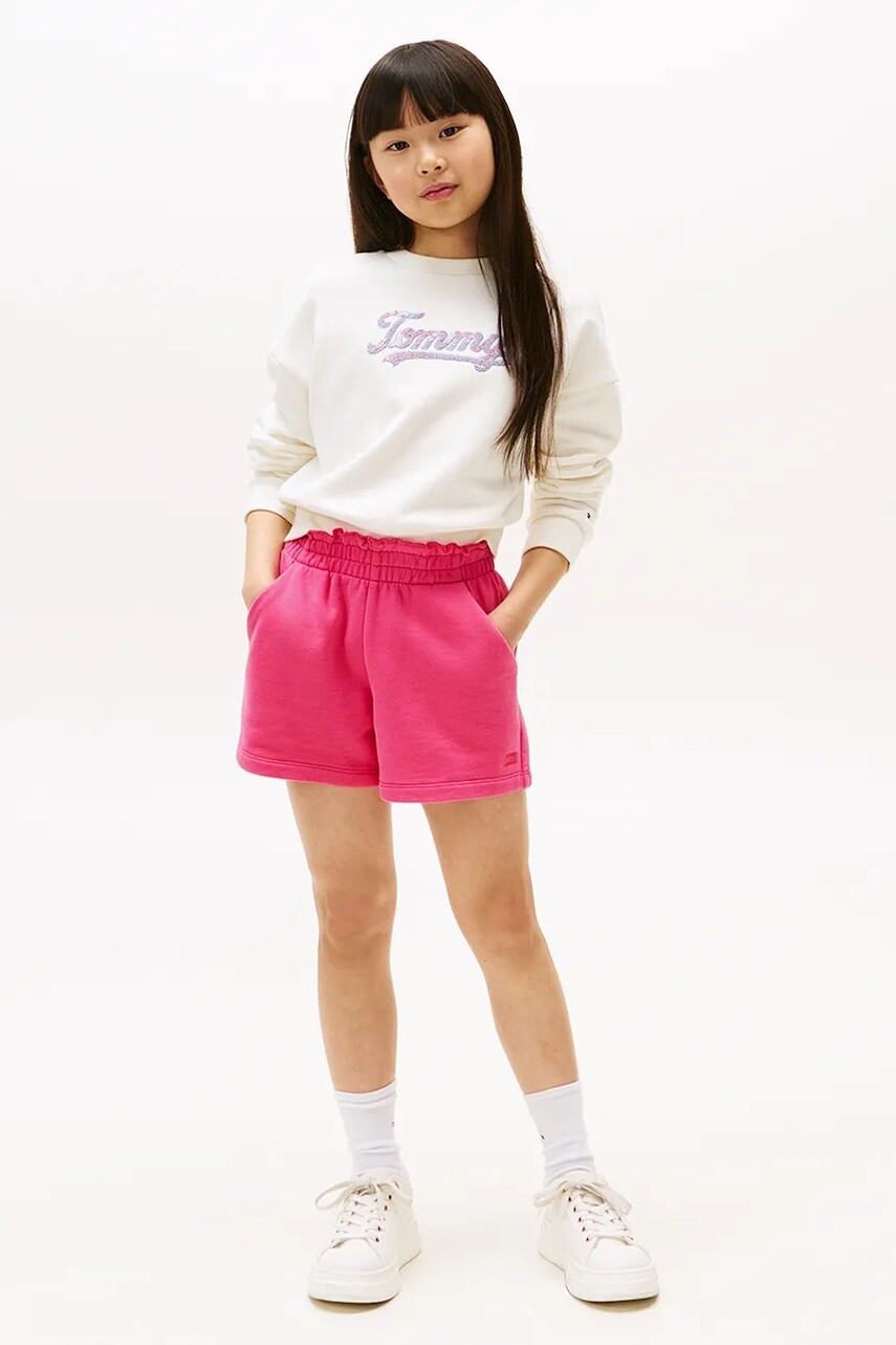 Šortky Tommy Hilfiger ružová farba, jednofarebná, KG0KG08662