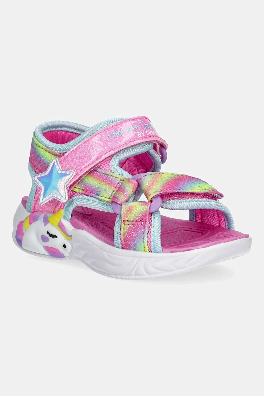 Detské sandále Skechers UNICORN DREAMS SANDAL- DREAMY ružová farba, 303107N