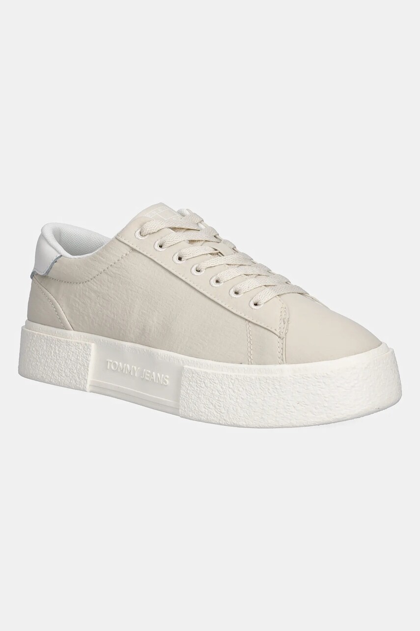 Tenisky Tommy Jeans TJW FLATFORM SNEAKER béžová farba, EN0EN02819