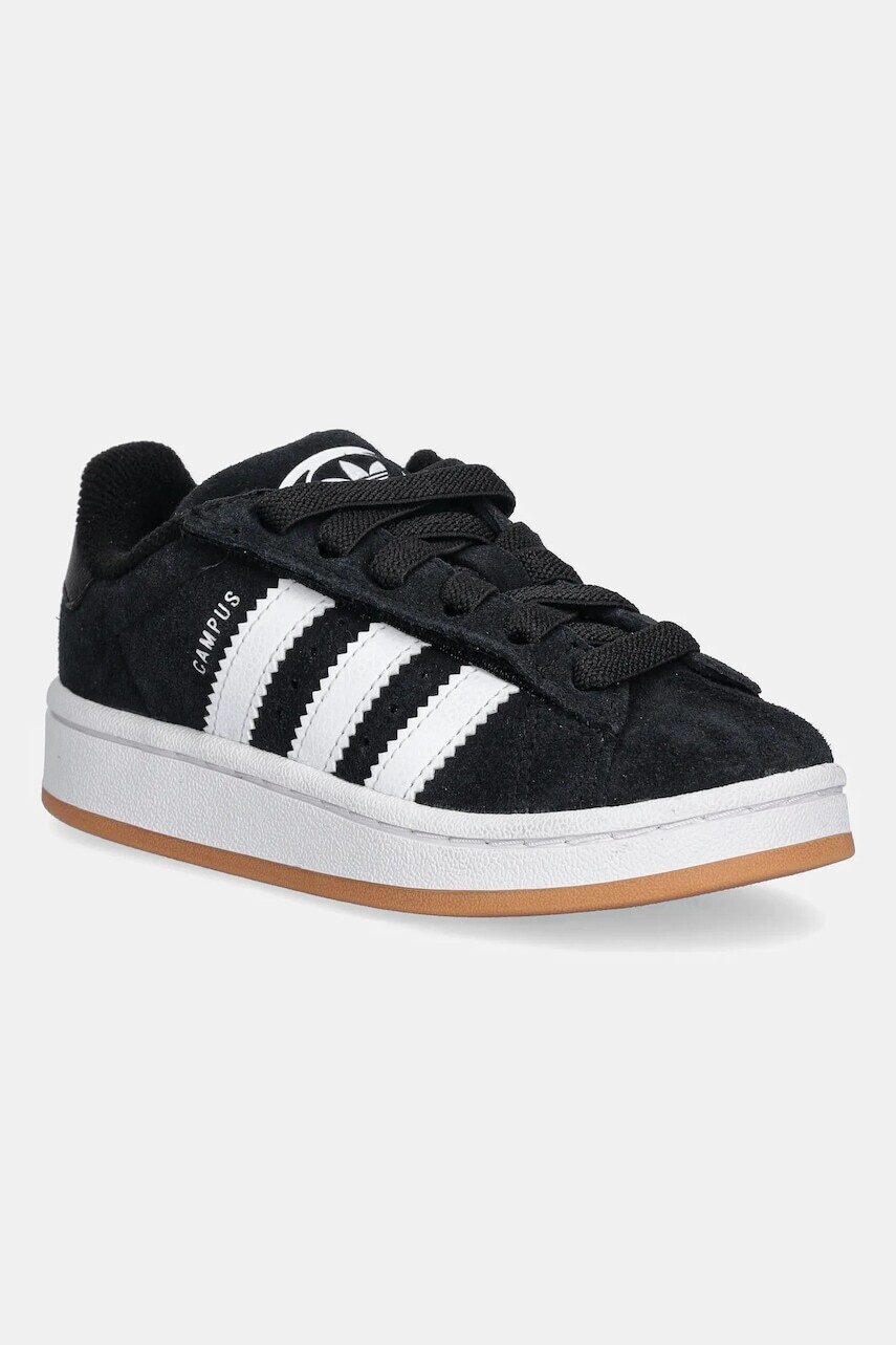 Detské semišové tenisky adidas Originals CAMPUS 00s čierna farba, JQ6386