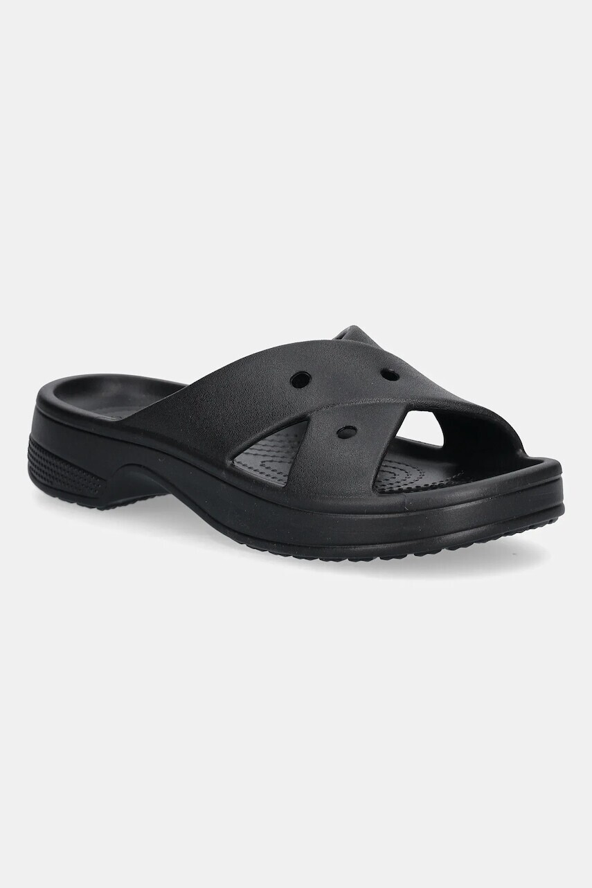 Šľapky Crocs Ci Womens Cross Strap čierna farba, 210840