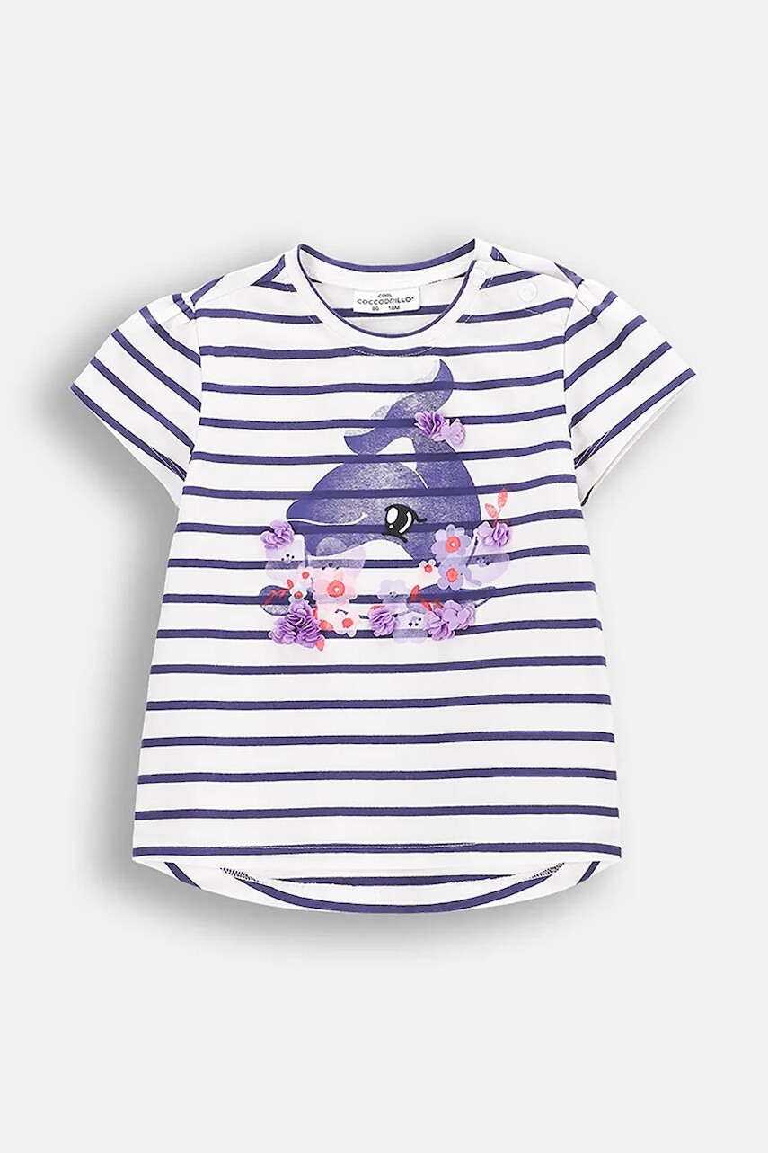 Tričko Coccodrillo biela farba, HOLIDAY SPLASH GIRL NEWBORN
