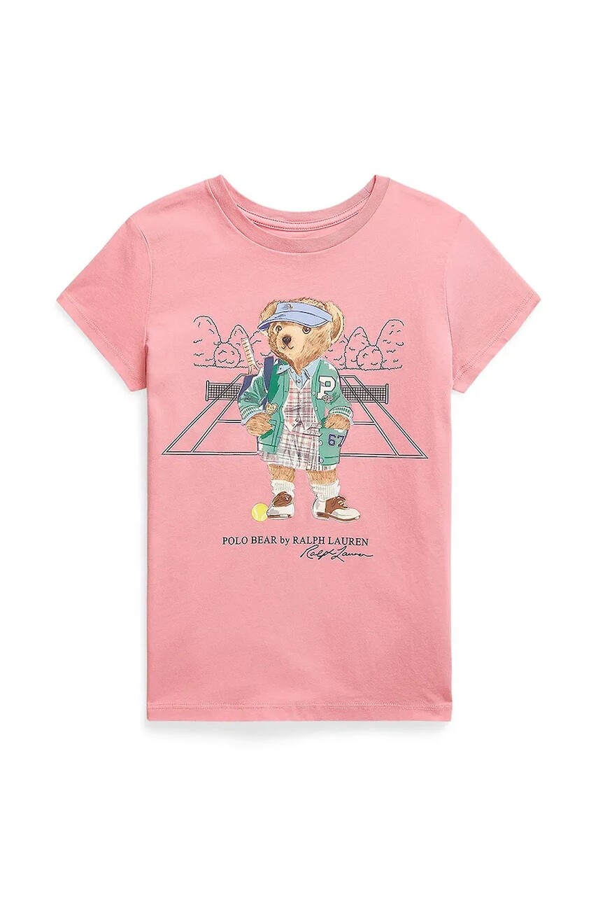Bavlnené tričko Polo Ralph Lauren ružová farba, 313971860001