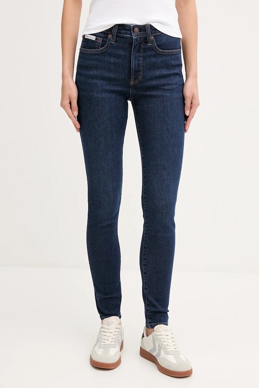 Rifle Calvin Klein Jeans tmavomodrá farba, LV047B772G