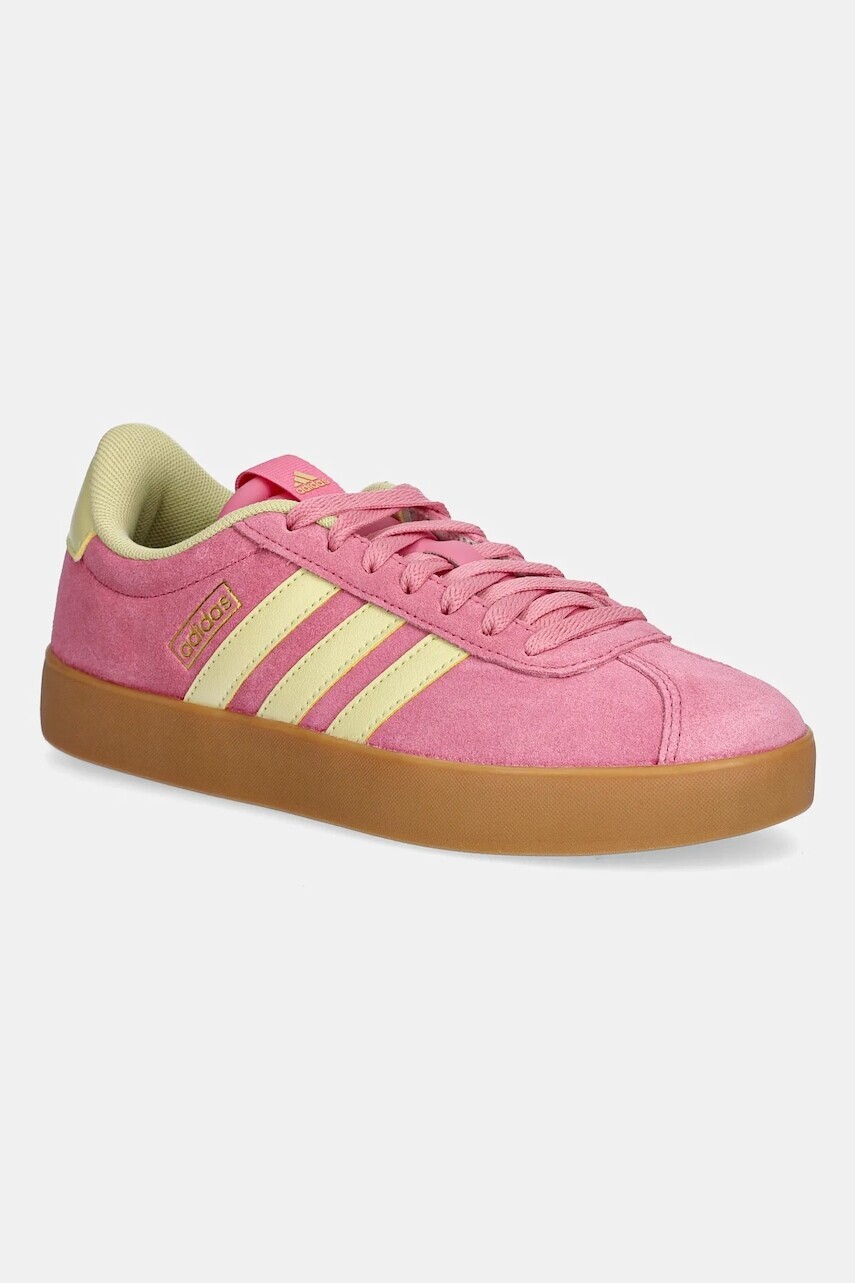Semišové tenisky adidas Vl Court 3.0 ružová farba, JR8647