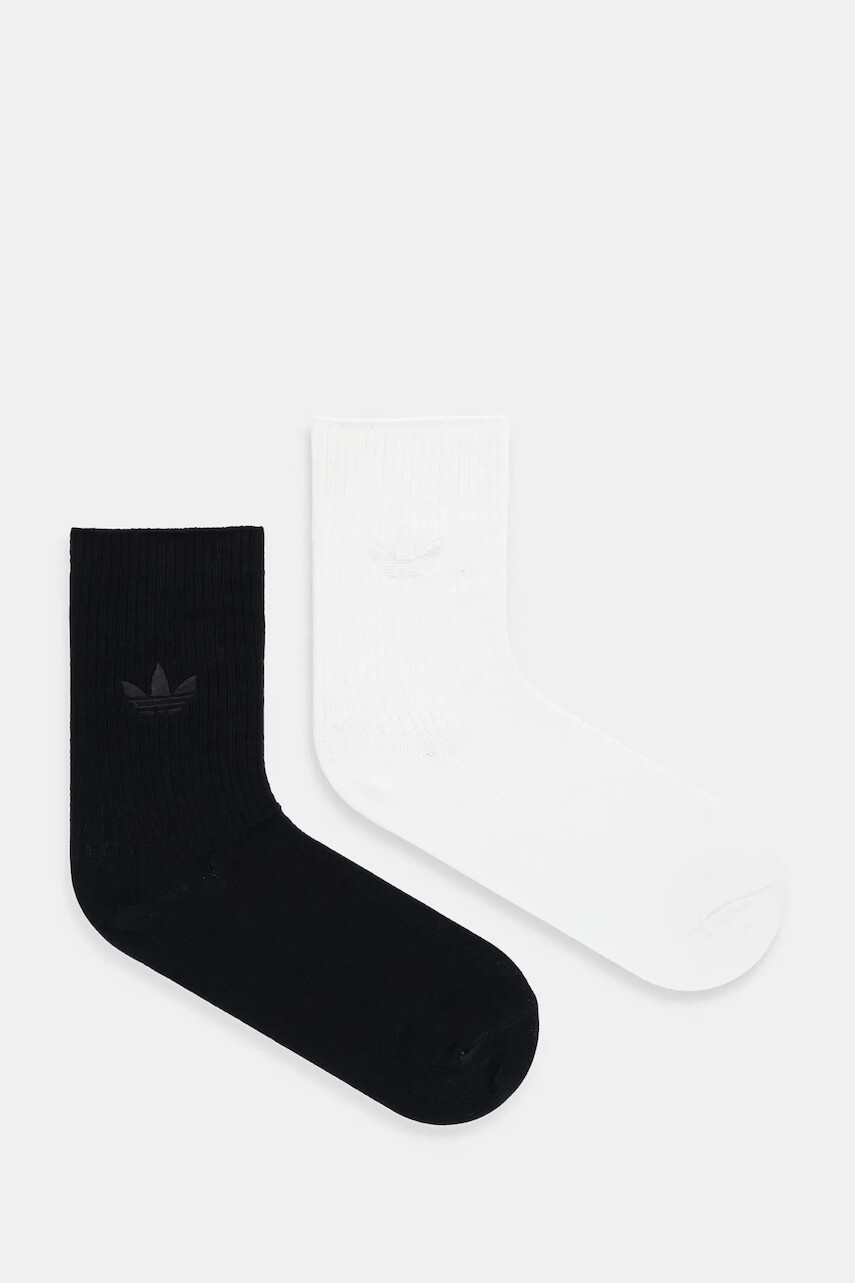 Ponožky adidas Originals Trefoil  2-pak biela farba, JW8000