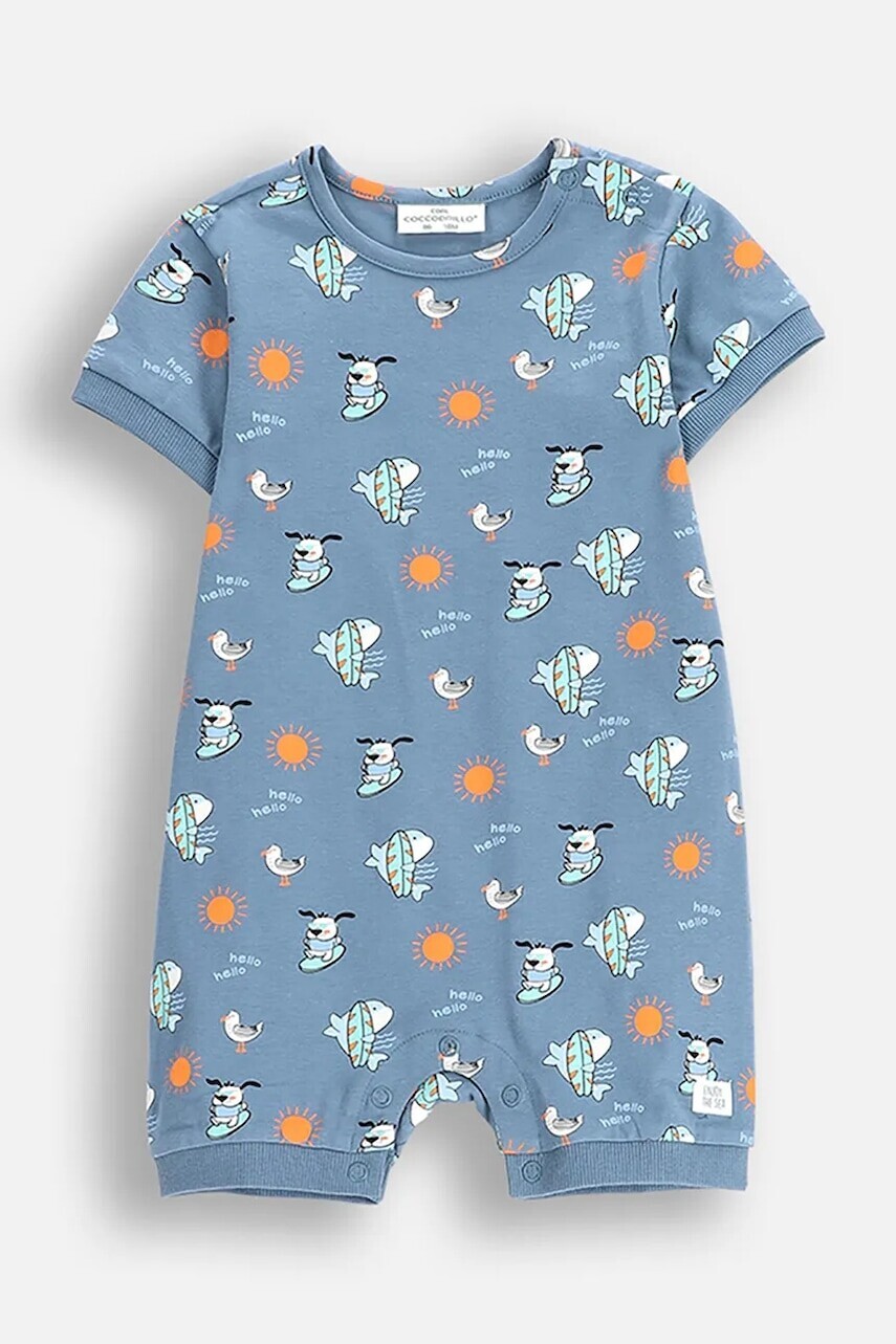 Detské bavlnené dupačky Coccodrillo HOLIDAY SPLASH BOY NEWBORN