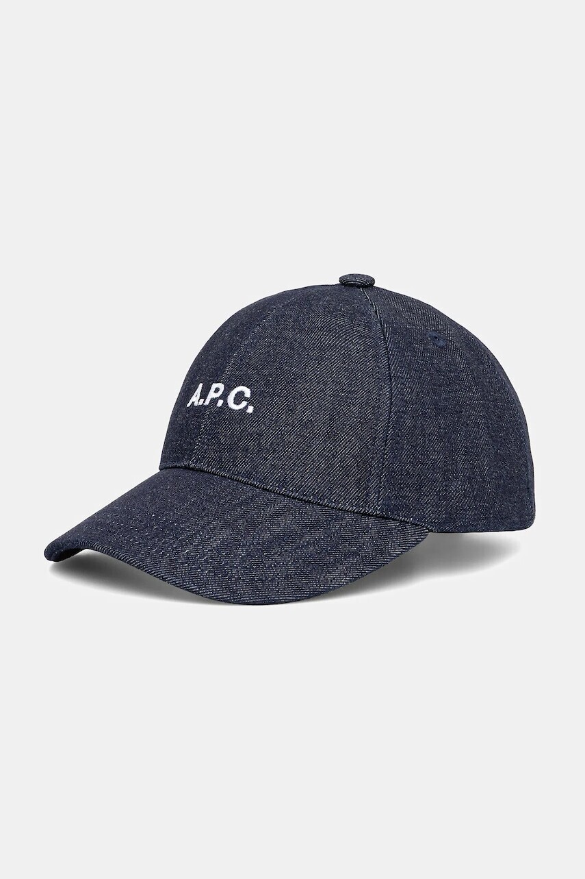 Šiltovka A.P.C. casquette charlie tmavomodrá farba, COHIZ.M24069