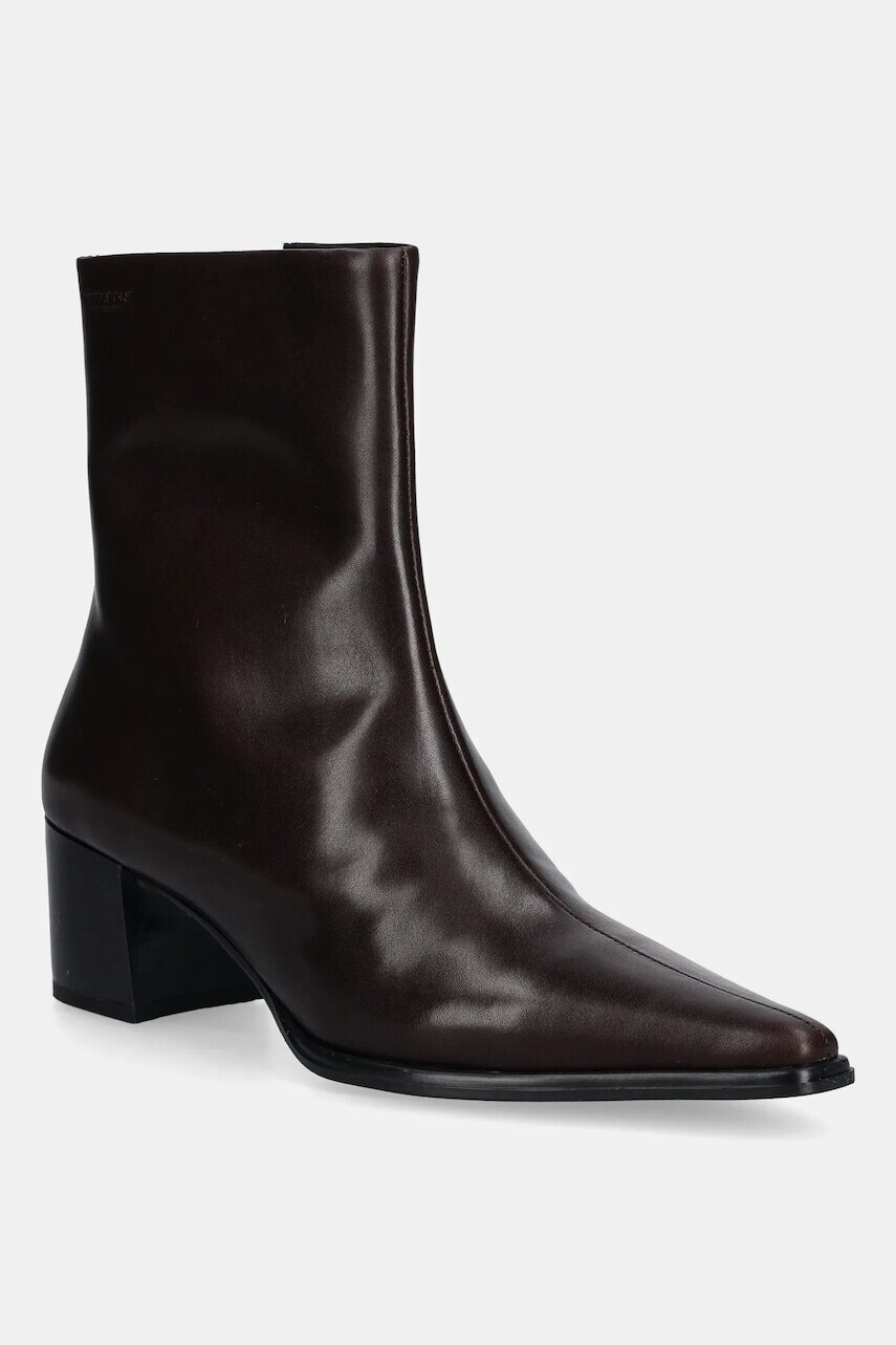 Kožené členkové topánky Vagabond Shoemakers GISELLE hnedá farba, na podpätku, 5854-001-35