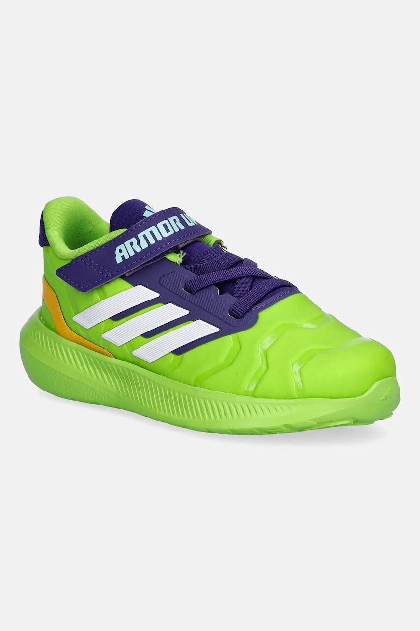 Detské tenisky adidas RUNFALCON 5 IRON HULK zelená farba, JR4932