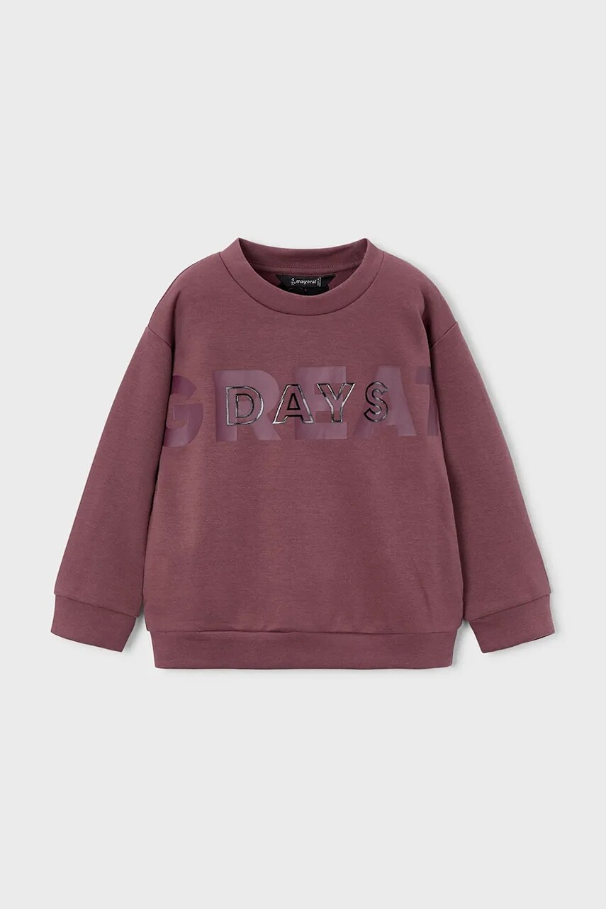 Mikina Mayoral bordová farba, s potlačou, 4406
