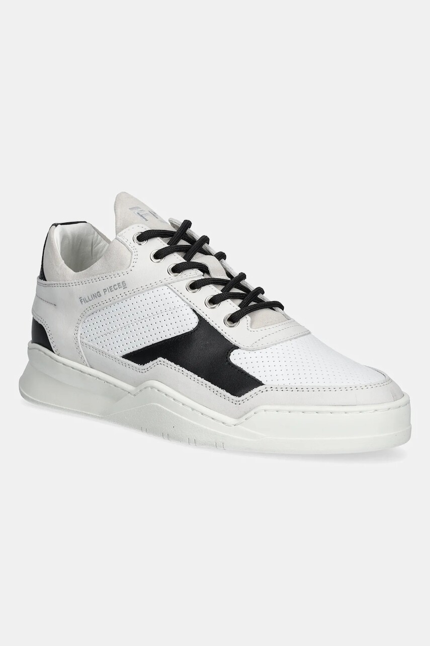 Kožené tenisky Filling Pieces Low Top Ghost Paneled pánske, biela farba, 25298802024