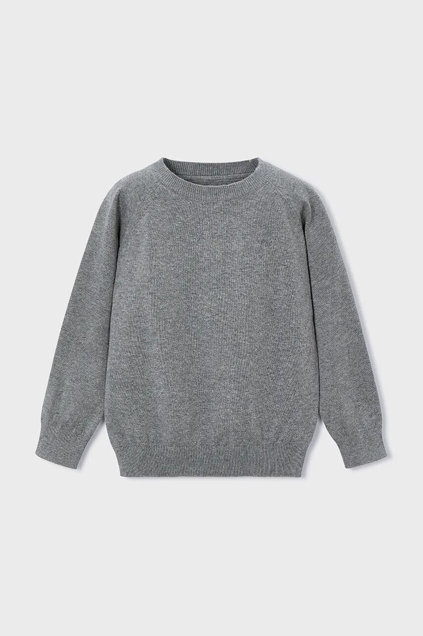 Detský bavlnený sveter Mayoral šedá farba, 323