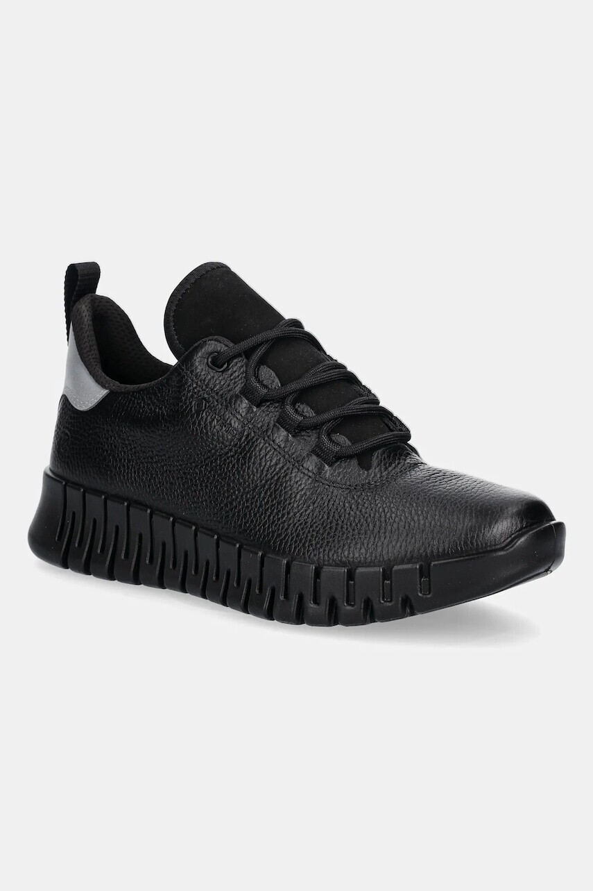 Kožené tenisky Ecco Gruuv Sneaker Lea Gtx dámske, čierna farba, 218233-01001