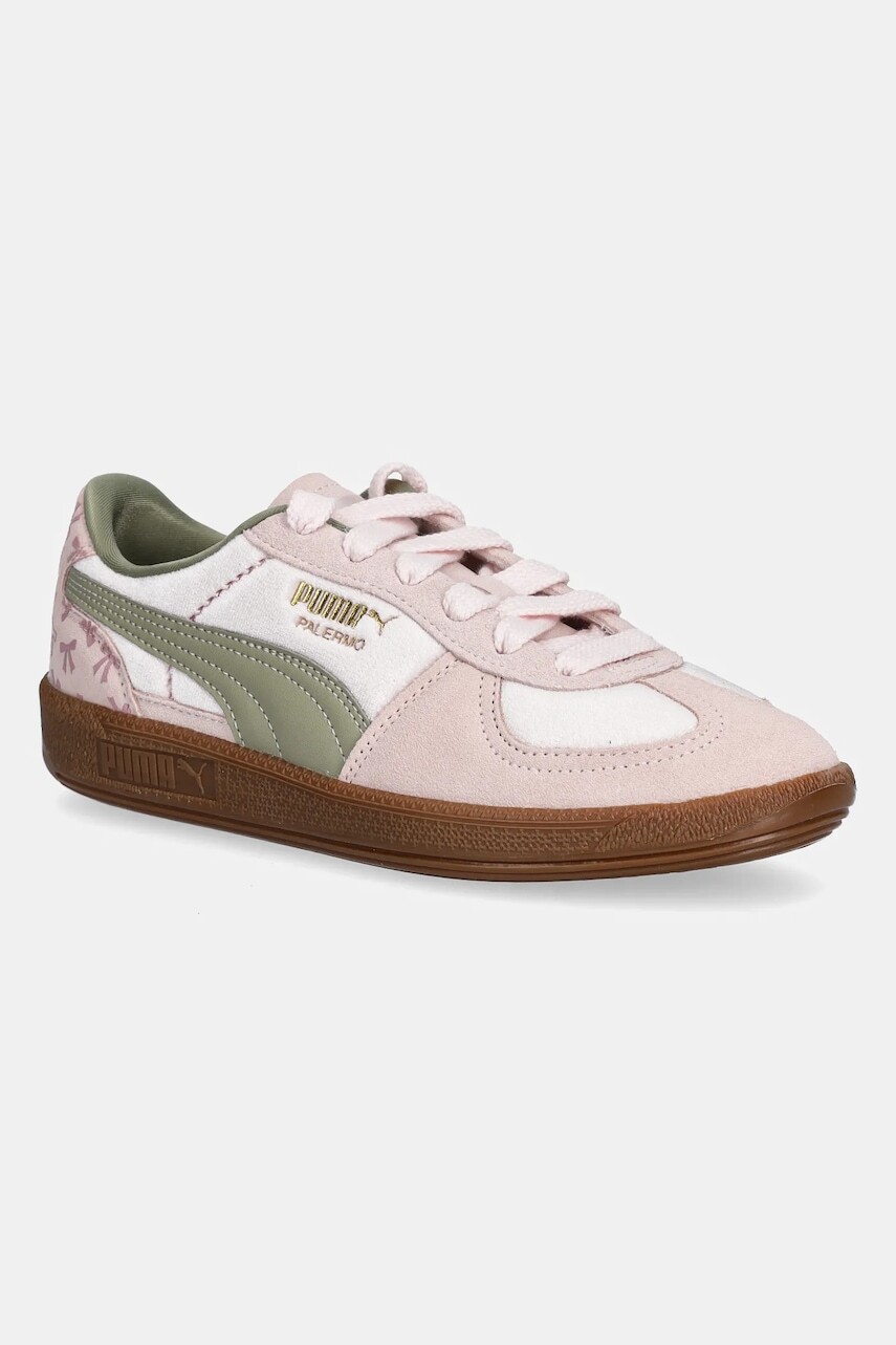 Detské tenisky Puma Palermo Bowtique Jr ružová farba, 402756