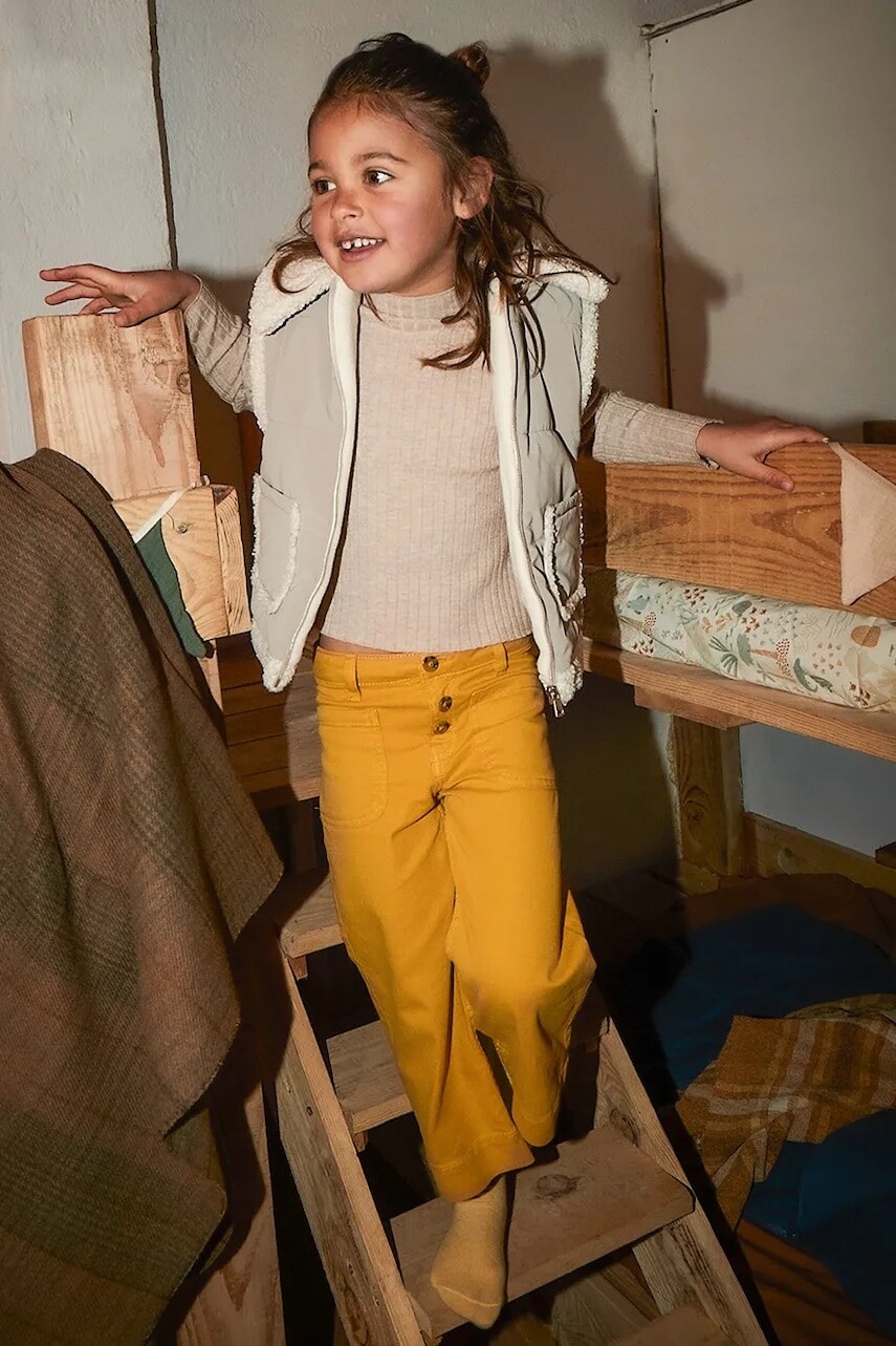 Nohavice Mayoral žltá farba, jednofarebné, 4576