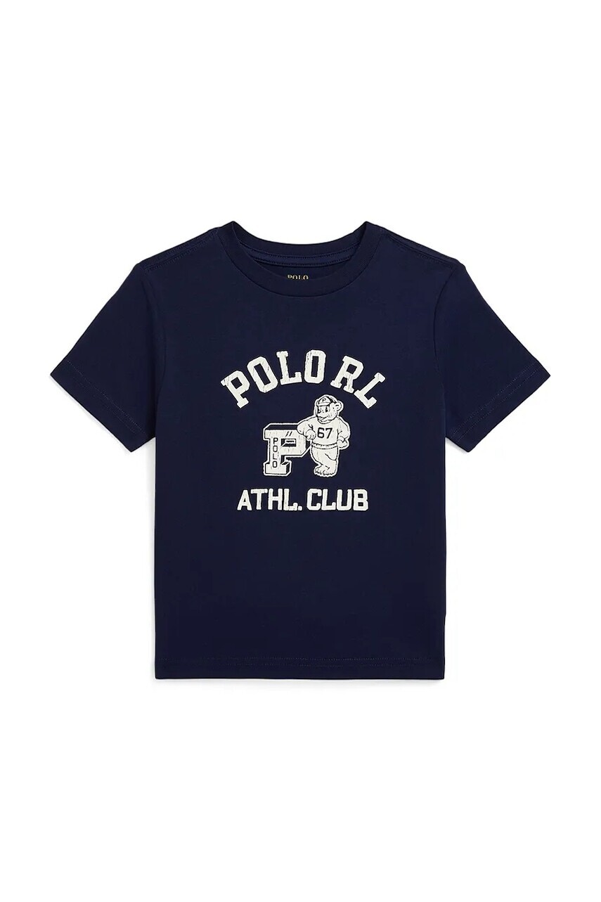 Detské bavlnené tričko Polo Ralph Lauren tmavomodrá farba, s potlačou, 322981269001