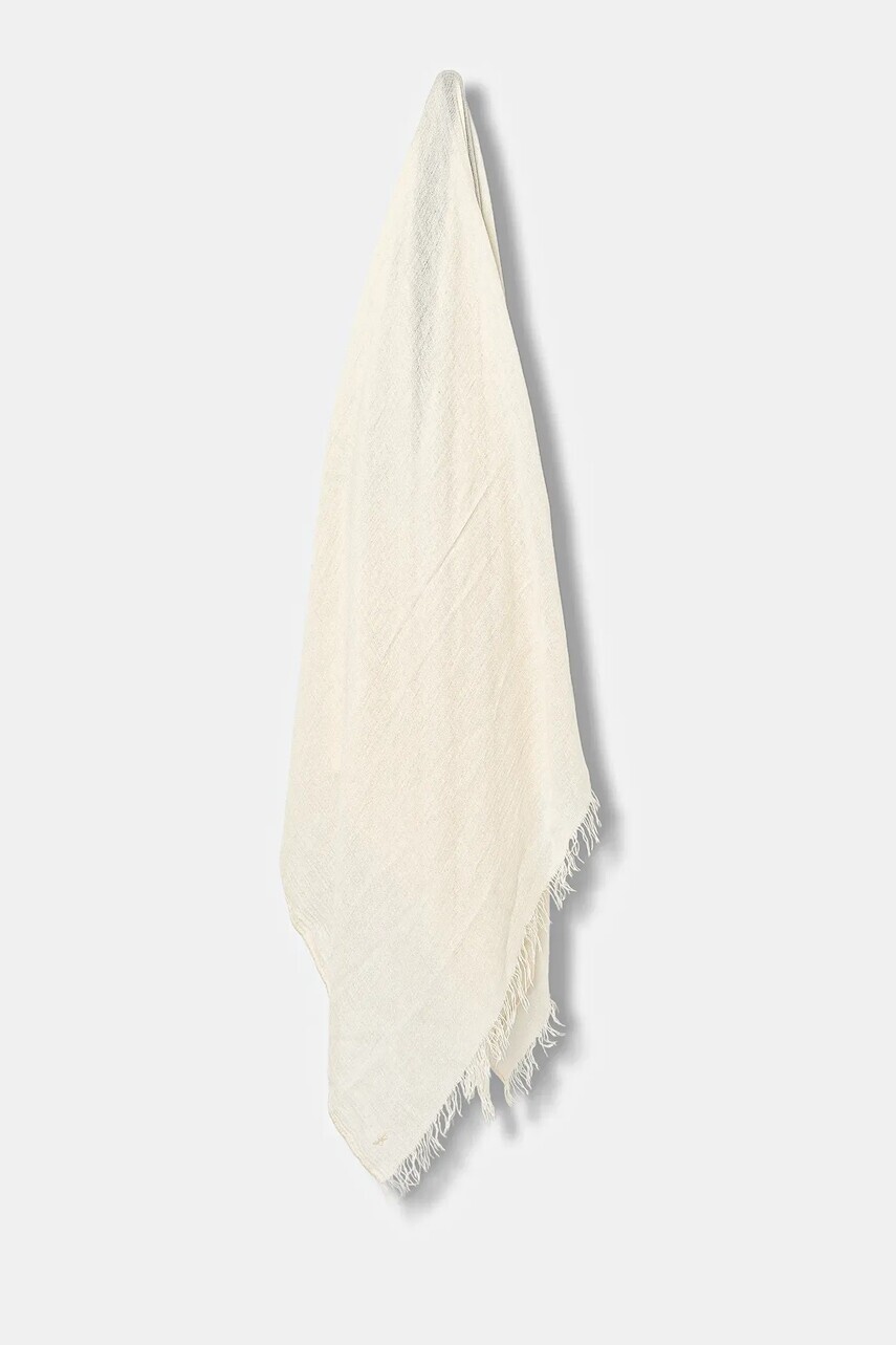 Šál s prímesou kašmíru Weekend Max Mara FLAVIONEW béžová farba, jednofarebný, 2525546025600