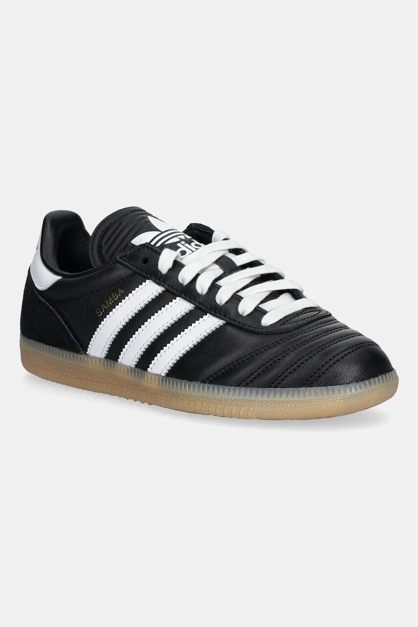 Detské kožené tenisky adidas Originals SAMBA čierna farba, JQ1326