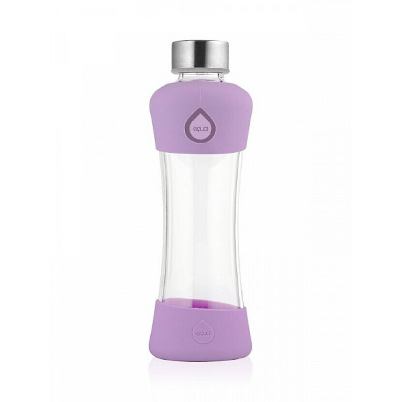 Fľaša sklenená Equa Active 0,55 l - priehľadná-fialová