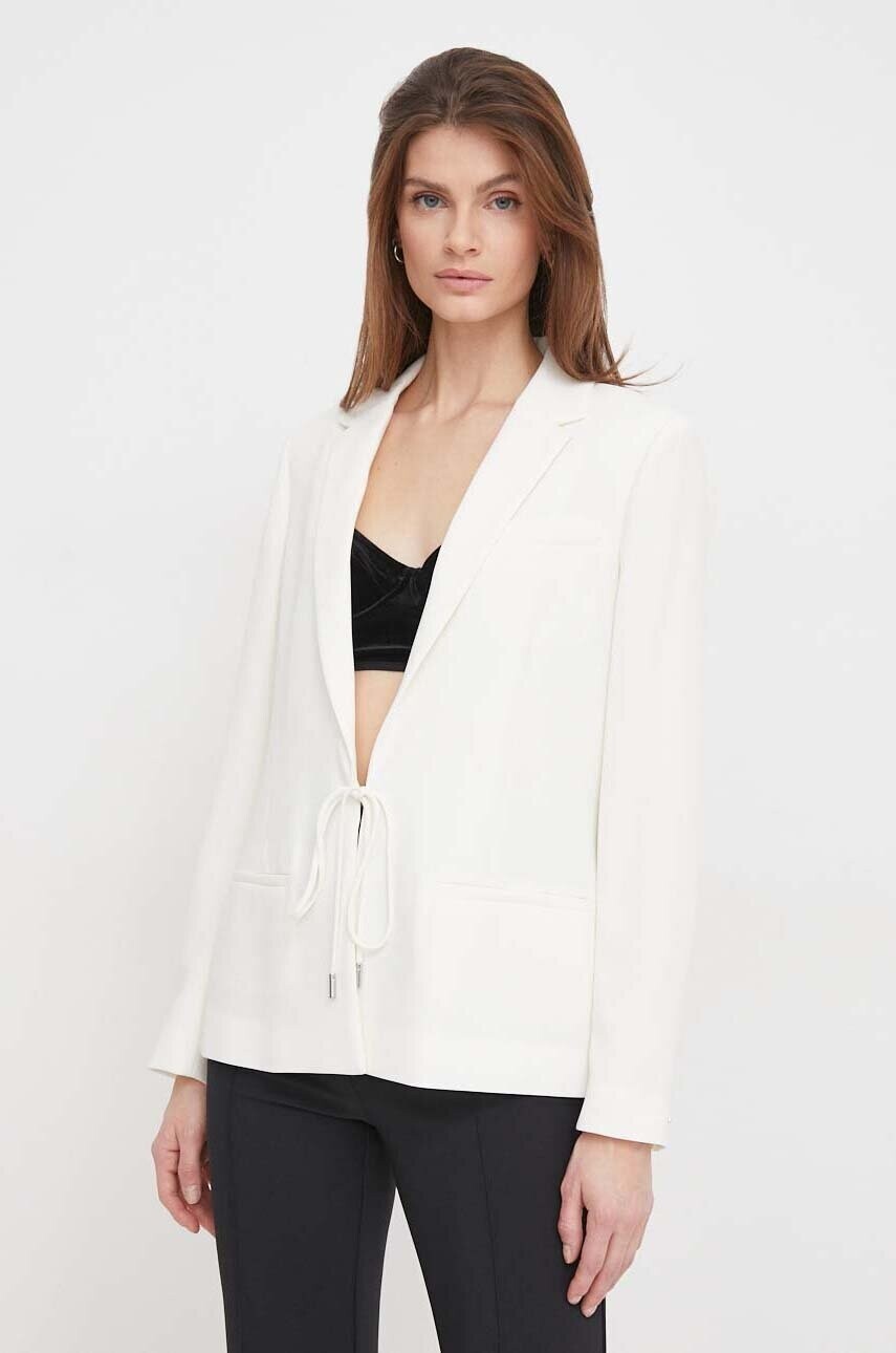 Sako Calvin Klein béžová farba,jednoradové,jednofarebné,K20K206650