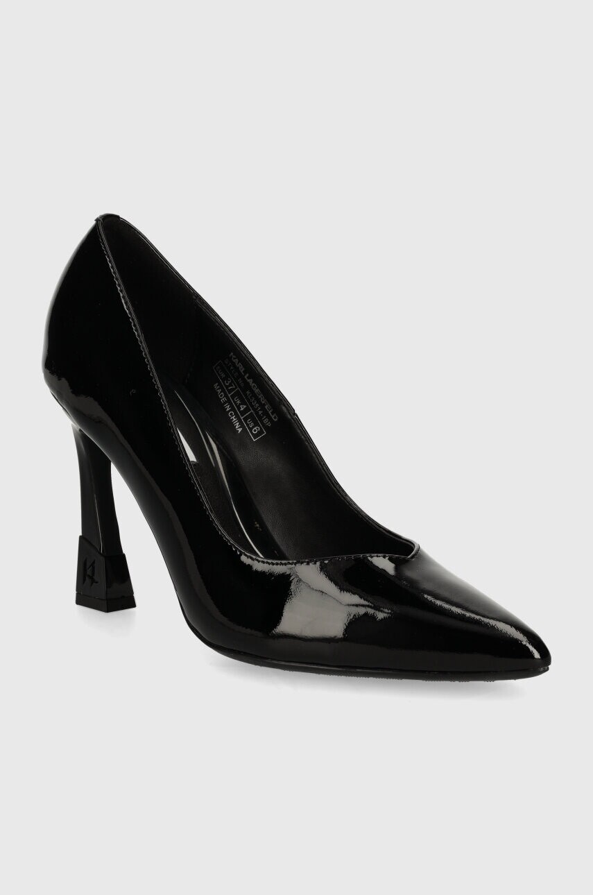 Kožené lodičky Karl Lagerfeld PREMIERE 90 čierna farba, KL33514