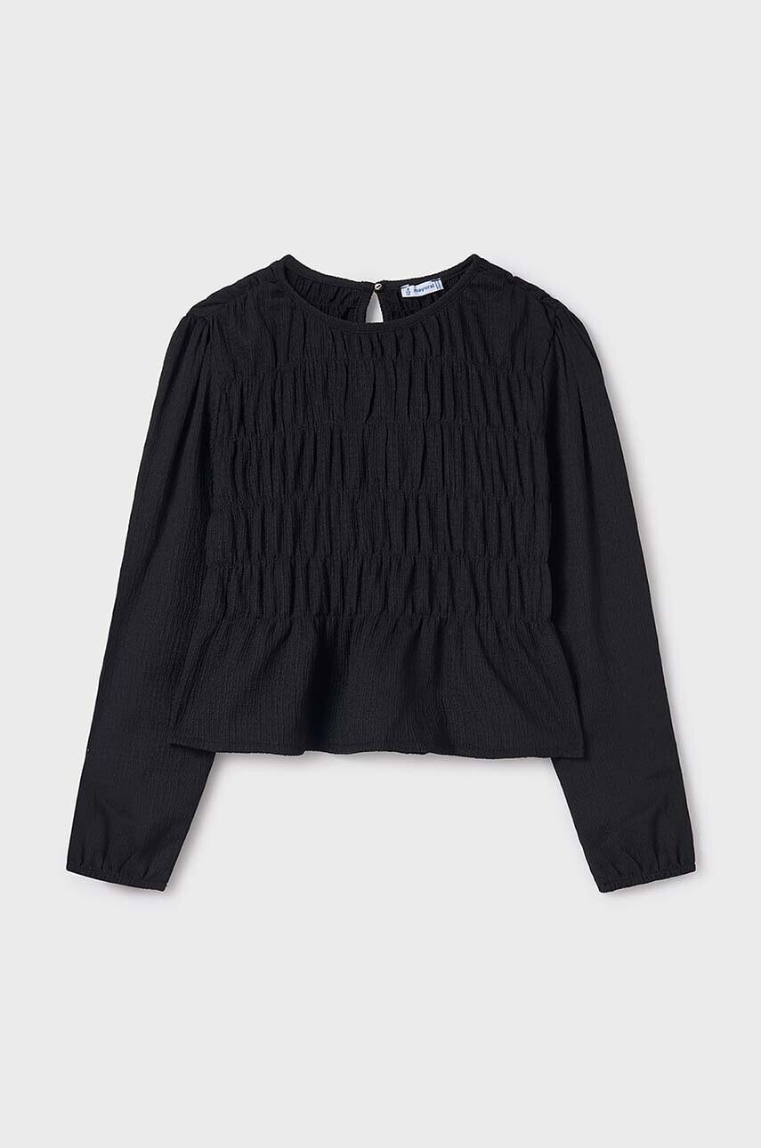 Detská blúzka Mayoral čierna farba, jednofarebná, 7192