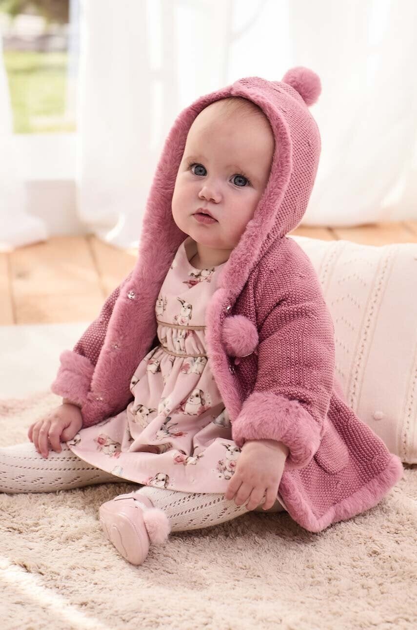 Kardigán pre bábätká Mayoral Newborn ružová farba, 2304