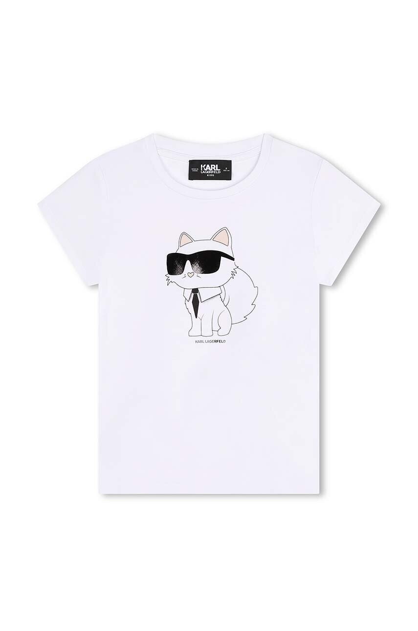 Detské tričko Karl Lagerfeld biela farba, Z30211