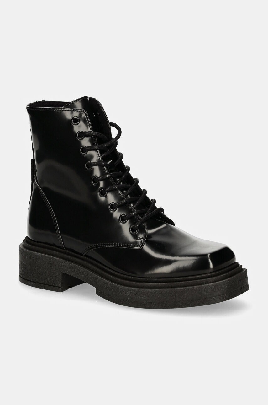Workery Steve Madden Chiney dámske, čierna farba, na platforme, SM11003204