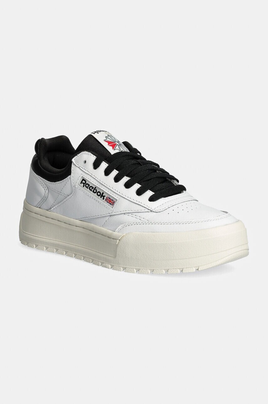 Kožené tenisky Reebok Classic Club C Megacourt biela farba, 100201238