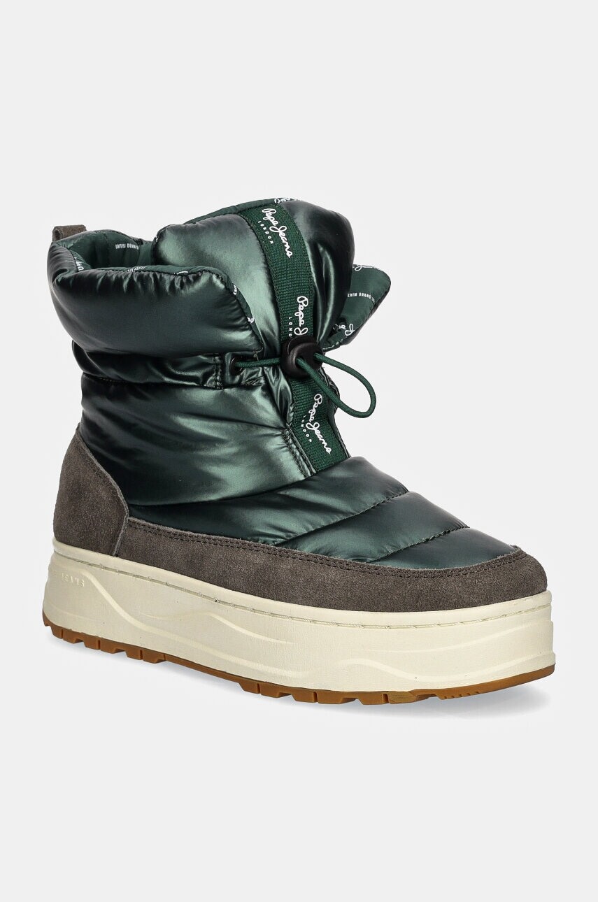 Snehule Pepe Jeans PLS50554 zelená farba, KORE METALLIC W