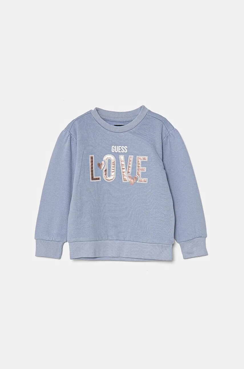 Detská bavlnená mikina Guess s nášivkou, K4BQ03 KAX73