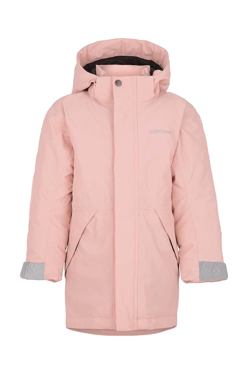 Detská bunda Didriksons TUNDRAN KIDS PARKAS ružová farba, 505526