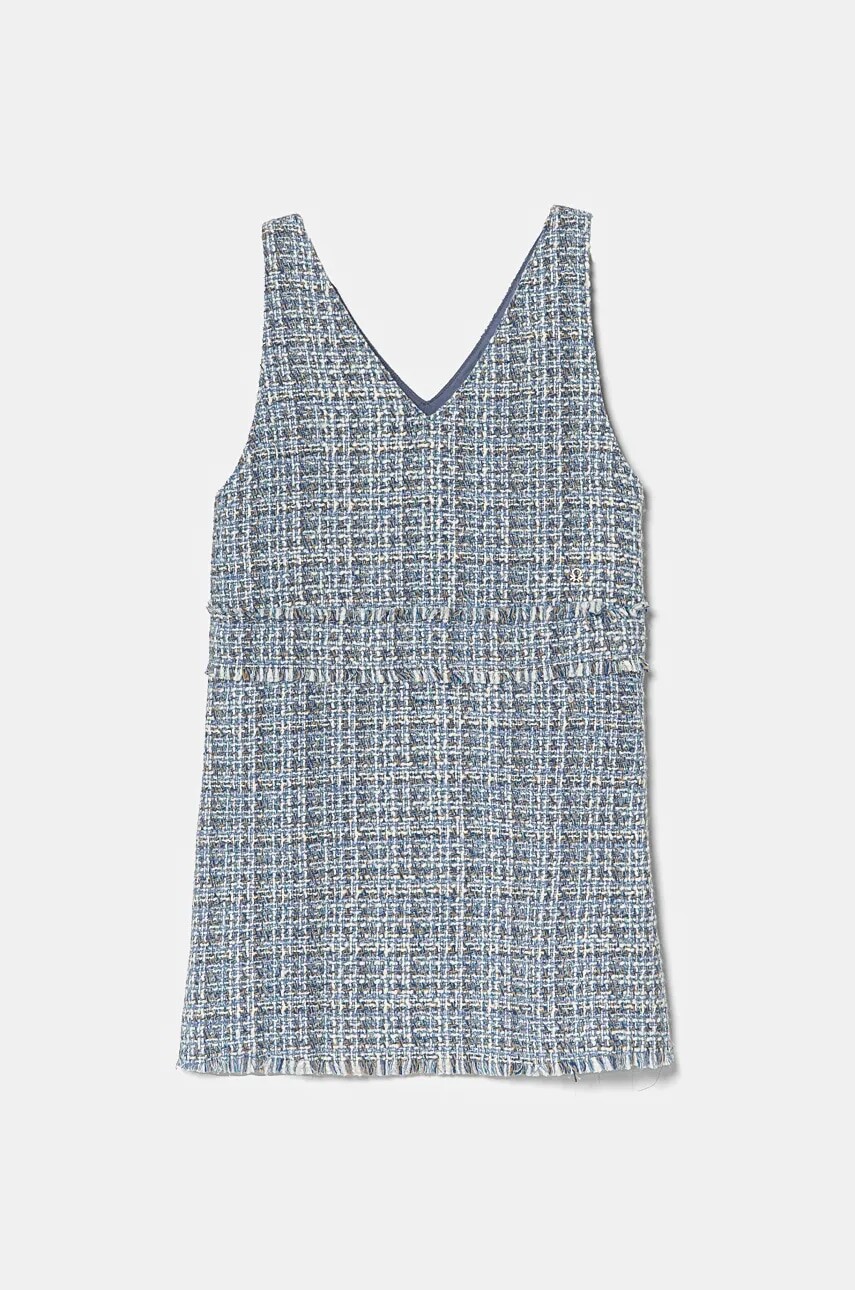 Dievčenské šaty s prímesou vlny United Colors of Benetton mini, áčkový strih, 4NPXCV033