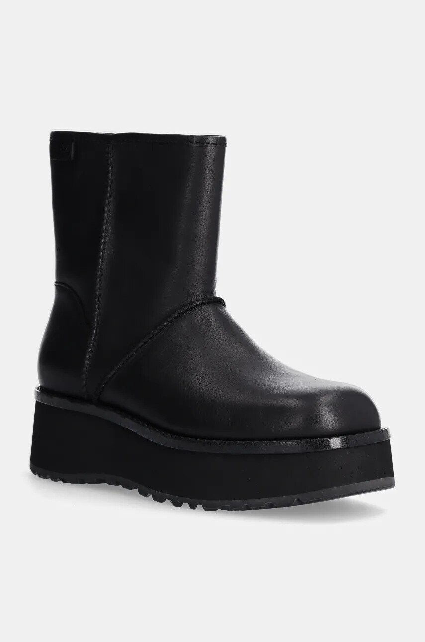 Členkové topánky UGG Cityfunc Mid dámske, čierna farba, na platforme, 1162990-BLK