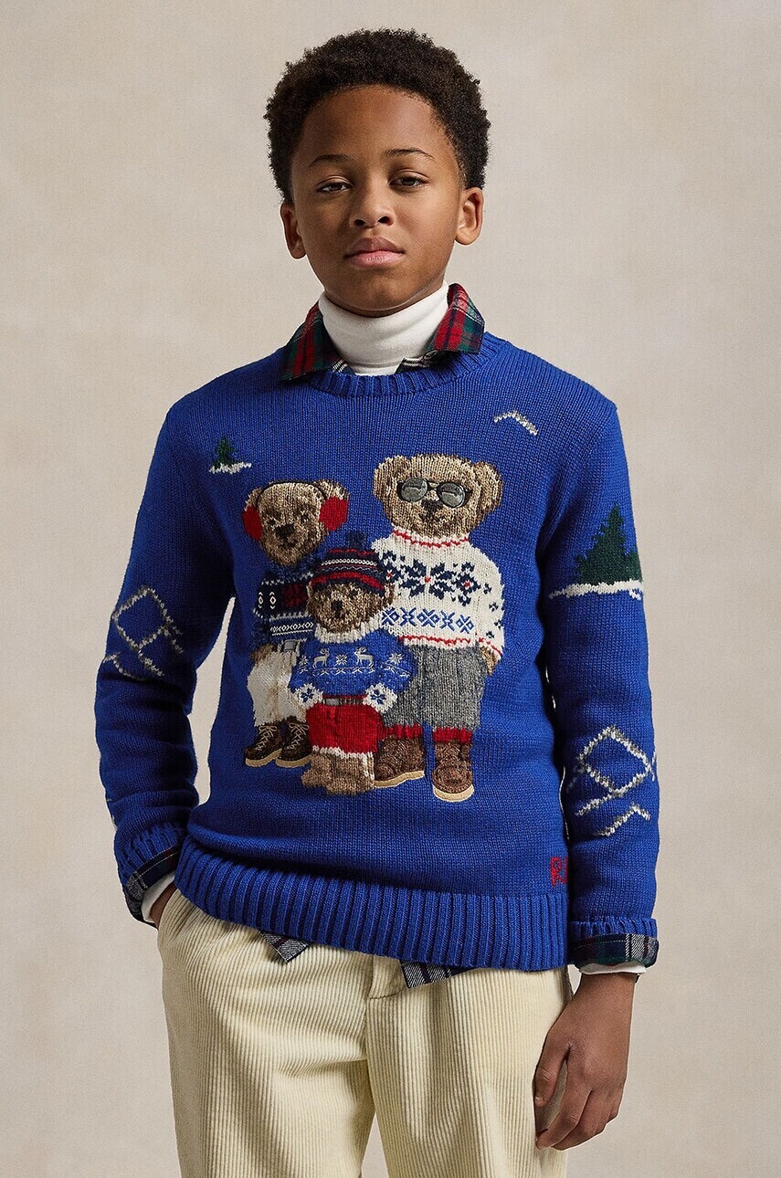 Detský sveter s prímesou vlny Polo Ralph Lauren 323951422001