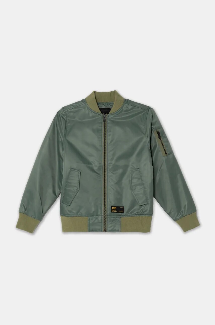 Detská bunda bomber Vans BY COPLEY zelená farba, VN000JB51CI1