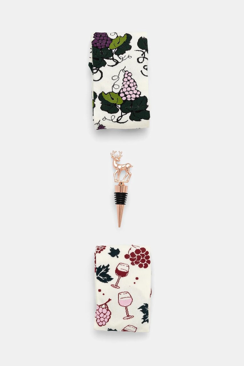 Darčeková sada: ponožky (2-pack) a vínový korok Medicine