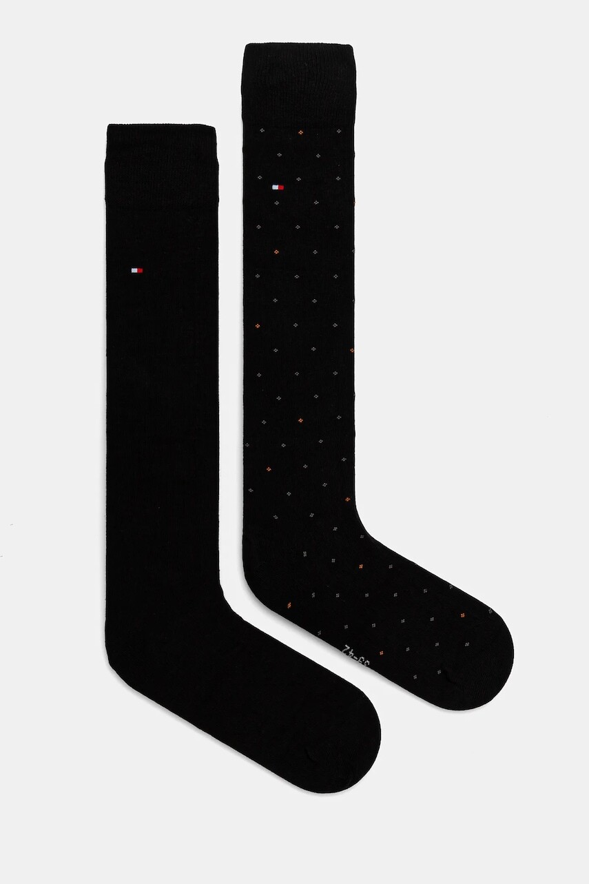Ponožky Tommy Hilfiger 4-pak pánske, čierna farba, 101013215